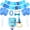 multicolor#002, variant on Dog Birthday Party Supplies, Multicolor Themed Set with Bandana, Hat, Bow & Banner, Adjustable Size Dog Birthday Decorations for Dogs-(B 1)