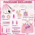 thumbnail image 2 of GLUAAE 26PCS Kids Makeup Kit for Girls - Washable Pretend Play Cosmetic Set with Carrying Case, Princess Dress Up Toys for Ages 3-12 (Pink, Perfect Birthday Gift), 2 of 8