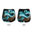 thumbnail image 5 of Lsque Blue Viper Snake Printed Women's Running Shorts with Liner Pockets,Elastic Quick Dry Workout Athletic Gym Yoga Shorts,Womens High Waist Shorts-X-Large, 5 of 9