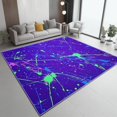 thumbnail image 2 of Area Rugs 7 X 8 ft Rug for Living Room Soft Non Slip Rug Low Pile Abstract Ink Art Creative Style Printed Area Rugs Bedroom Farmhouse Dining Room, Home Decor Indoor Purple Green, 2 of 7