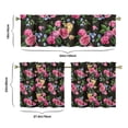thumbnail image 6 of Pioneer Kitchen Curtains and Valance Set 24 Inch Tier Pioneer Colorful Floral Curtains Small Drapes for Cafe Living Room Bathroom Farmhouse 3 Pieces Set Rod Pocket, 6 of 6