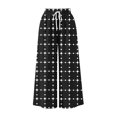 thumbnail image 7 of Noric Women's Cotton Summer Floral Print Wide Leg Capri Pants Loose Fit Casual Drawstring Waist with Pockets Flowy Beach Vacation Trousers, 7 of 7