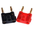 thumbnail image 3 of kusrkot 2 Pcs. Fiche Banane Haute Performance, Pièce de Réparation de Système Audio - Rouge + Noir, 3 of 8