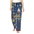 thumbnail image 1 of Balery Marine Nautical Pantalones de pijama para mujer, pijamas ultraligeros, pantalones de estar por casa-Small, 1 of 6