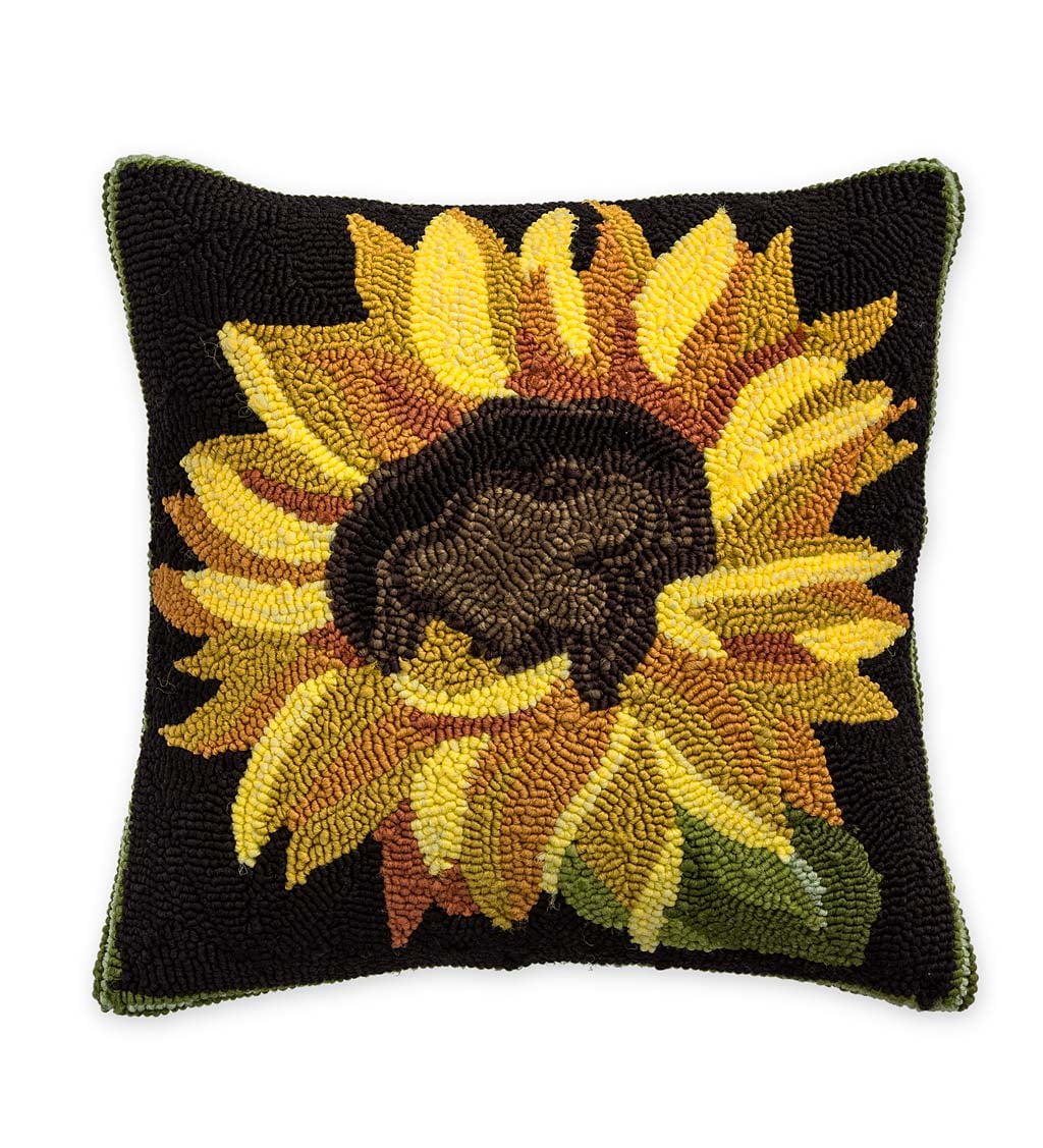 Indoor / Outdoor Sunflower Throw Pillow