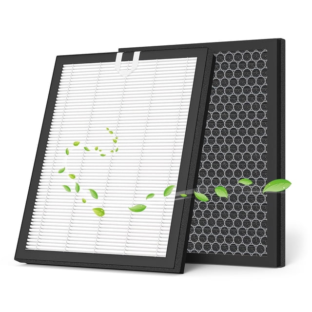 2 pack Vital 100S Replacement Filter Compatible with LEVOIT Vital 100S Air Purifie-r, 3-in-1 H13 Grade True HEPA, High-Efficiency Activated