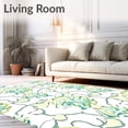 thumbnail image 2 of ODIKA 2'x3' Machine Washable Non-Slip Area Rug, Seashell Medley Mosaic Featuring Seafoam Tones High Traffic Rug, White, 711113, 2 of 7