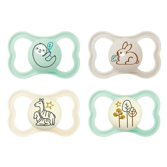 MAM Air Day & Night Pacifier, for Sensitive Skin, Glows in The Dark, 16  Months, Unisex, 4 Count