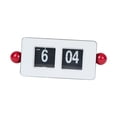 thumbnail image 2 of Reloj de mesa con tapa automática, pantalla digital, artesanía, regalo novedoso para inauguración de la casa, adorno Rojo blanco, 2 of 9