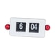 thumbnail image 2 of Reloj de mesa con tapa automática, adorno de escritorio, artesanía moderna, regalo de cumpleaños, número grande Rojo blanco, 2 of 9