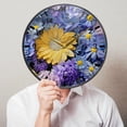 thumbnail image 7 of Coolnut Colorful Flowers Wall Clock Silent Non-Ticking Round 10 Inch Quartz Battery Operated Wall Clock for Kitchen,Bedroom,School,Living Room Home Decor, 7 of 7