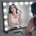 thumbnail image 1 of Nitin Lighted Vanity Mirror with Touch Control Design, Hollywood Style Makeup Mirrors with Lights, Tabletop or Wall Mounted Vanity Mirrors (Black), 1 of 5