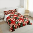 thumbnail image 3 of Castle Fairy 3-Piece Queen Size Comforter Set - Tree Lattice Christmas Holiday Print, 3 of 8
