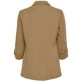 thumbnail image 3 of Yuwull Women 3/4 Sleeve Blazer Open Front Cardigan Jacket Work Office Blazer Womens Blazers, 3 of 3