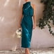 thumbnail image 5 of Vestidos de noche elegantes para mujer, sin mangas, con cuello halter, de satén, para bodas de verano, vestidos de noche largos (L), 5 of 5