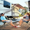 thumbnail image 2 of Auto Drive 9' x 12' Reversible Greek Key RV Outdoor Patio Mat, Brown/Black, 2 of 12