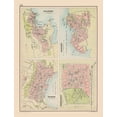 thumbnail image 2 of Bartholomew 19x24 Gold Ornate Wood Framed with Double Matting Museum Art Print Titled - Major Cities New Zealand Oceania - Bartholomew, 2 of 4