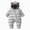A5-Grey, variant on Newborn Baby Winter Fleece Lined Hooded Footed Romper Infant Zipper Jumpsuit