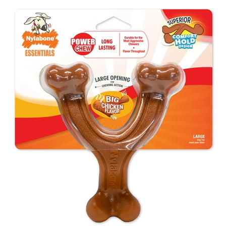 - Nylabone Power Chew Wishbone Dog Chew Toy, Chicken Flavored, Large