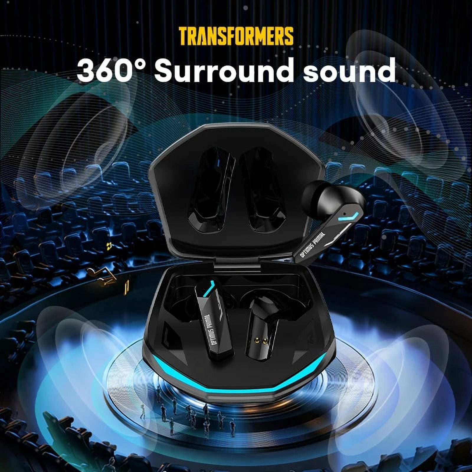 Lenovo×TRANSFORMERS GM2 Pro Bluetooth Earphones Gaming Low Latency Headphones Choice Gamer Music Wireless Earbuds TF-T10 1 Black and 1 Bag