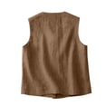 thumbnail image 5 of Yubnlvae Women's Solid Color Vest – 2025 Spring/Summer Retro Cotton-Linen Casual Layering Piece, Loose Fit Versatile Outerwear (Black, Grey, Khaki, Beige | M-XXL) (Khaki | XL), 5 of 8