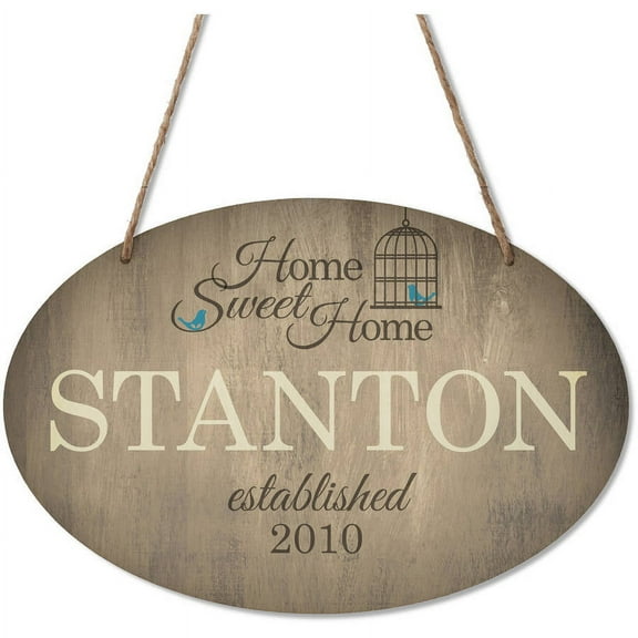 Home Sweet Home Personalized Oval Wall Plaque