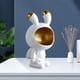 thumbnail image 5 of Estatua de conejito de boca grande con almacenamiento para mesita de noche y porche Oro, 5 of 8