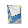 thumbnail image 2 of Italian Soft Flannel Fleece Blanket, Old Italian Village Scenery with Meadows and Clouds Mediterranean Rural Print, Cozy Plush for Indoor and Outdoor Use, 50" x 60", Green Blue White, by Ambesonne, 2 of 6