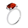 thumbnail image 3 of 2.30 Ct. Ttw Diamond And Cushion Cut Garnet Ring In 10K White Gold, 3 of 7