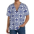 thumbnail image 3 of Naloa Porcelain Chinaware Men's Loose Fit Cuban Collar Short-Sleeve Shirt with Button-down and Chest Pocket for Everyday Wear Outings - Small, 3 of 7