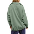thumbnail image 5 of Stralyhd Womens Sweatshirt Oversized Stand Henley Collar Long Sleeve Soft Comfort Pullover Tops Fall Winter Clothes Mint Green 2XL, 5 of 5