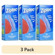 (3 pack) Ziploc® Freezer Bags with Grip 'n Seal Technology, Quart, 19 Count