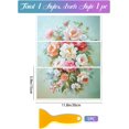 thumbnail image 2 of 3 Sheets Colorful Oil Painting Flower Rub on Transfers 6x12inch Peony Flower Furniture Decor Transfers Vintage Floral Transfers Stickers for Bedroom Living Room Desk Table Decoration Colorful, 2 of 7