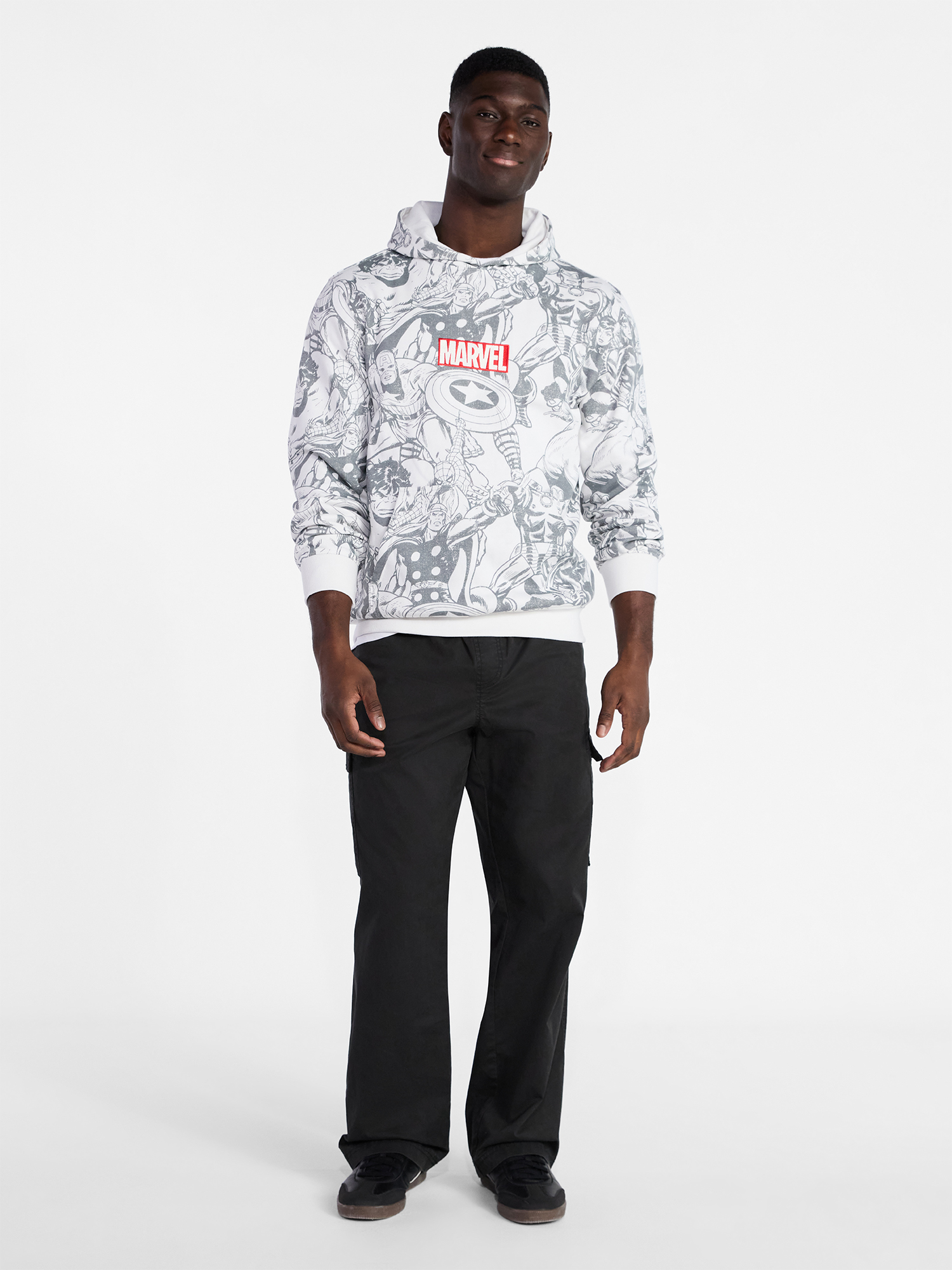 Marvel Men's and Big Men's Graphic Fleece Hoodie with Long Sleeves, Sizes XS-4XL