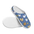thumbnail image 3 of Daiia Chicken Family Print Women’s Fuzzy Slippers Memory Foam Lightweight House Shoes Cozy Loafer Flannel House Shoes-44/45, 3 of 7