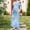 Dresses-60Blue, variant on Dresses Girls Short Sleeve Maxi Dress Round Neck Moon Star Print Long Dress with Pockets Casual A-Line Summer Vacation Everyday Sundress Blue 9 Years