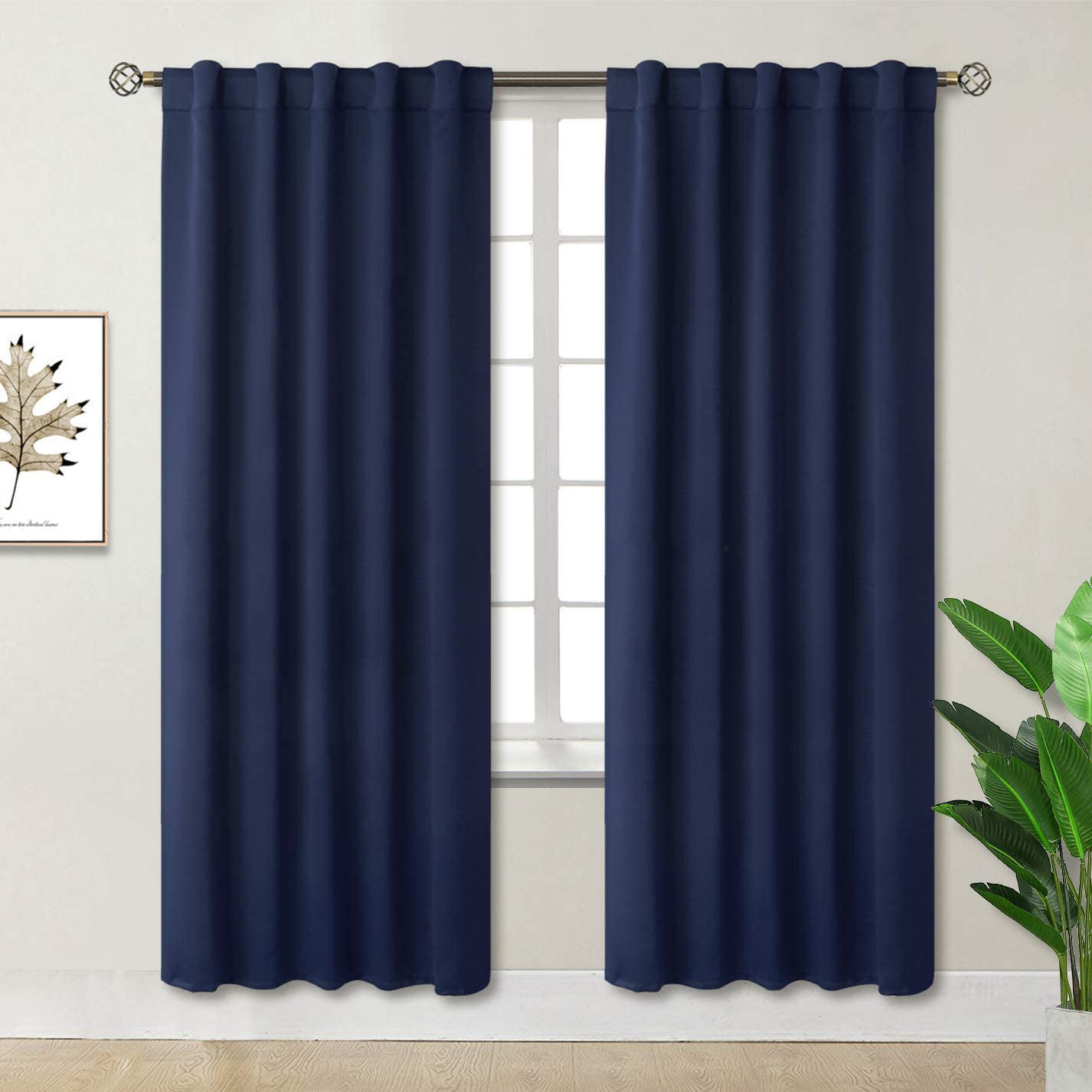 Summer Sandy Beach Blackout Door Window Curtains Thermal Insulated Panels Drapes 