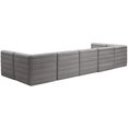 thumbnail image 3 of Meridian Furniture Quincy Grey Velvet Modular Sectional, 3 of 13