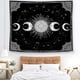 thumbnail image 2 of Tapiz de luna de sol, tapiz de fase lunar para colgar en la pared, tapiz de constelación de luna blanca y negra, tapiz psicodélico de luna bohemia para habitación, dormitorio, decoración de dormitorio Fokelyi ZJWJ510, 2 of 3