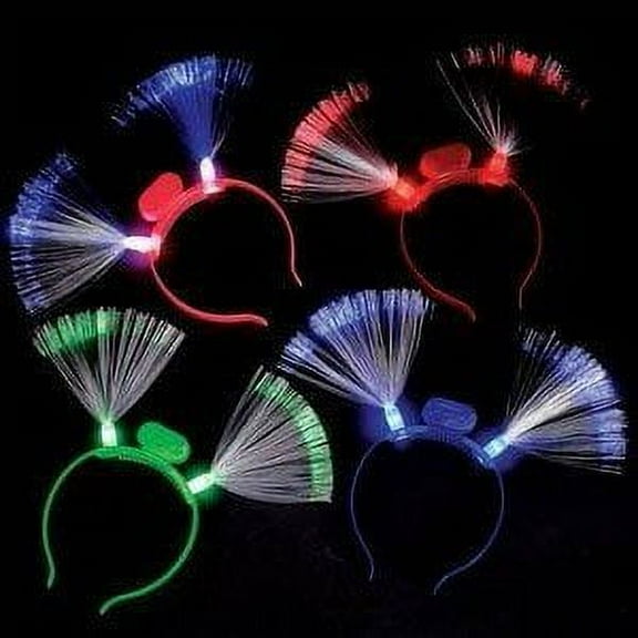 Legends Collector Fiberoptic Led Flashing Headband, 12 Headbands, Assorted Colors