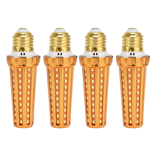 4 bombillas LED tipo maíz E27 de 17 W y 3200 lm para interiores, almacenes, sótanos y talleres. Blanco cálido.