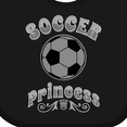 thumbnail image 4 of Inktastic Soccer Princess Girls Baby Bib, 4 of 4