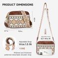 thumbnail image 5 of MEITRUE Crossbody Bags for Women Trendy, Women's Purse lightweight Retro Style Shoulder Bag, Canvas Plus Leather - White B, 5 of 6