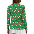 thumbnail image 2 of Yuyamidu Candy Canes Long Sleeve Golf Shirts for Woman Green Christmas Athletic Tennis Shirts Soft Quarter Zip Golf Clothes Workout Tops Size XS, 2 of 8