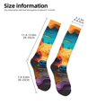 thumbnail image 3 of JUNZAN Fun Novelty Knee Warmer High Socks-Colorful Textured Chihuahua, 3 of 8