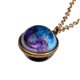 thumbnail image 2 of Collar para mujer, joyería para mujer, collar luminoso de doble cara con cúpula planetaria, colgante luminoso de doble cara, cadena de pareja con universo, collar luminoso de recuerdo para pareja, un, 2 of 2