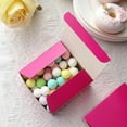 Efavormart 100pcs of 4x4x2 Fushia Cake Box for Candy Treat Gift Wrap ...