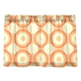 thumbnail image 7 of Yayeee Kitchen Curtains Tier Pair Light Filtering 27"x36" Rod Pocket Short Cafe Window Panel, Orange Circle, 7 of 7