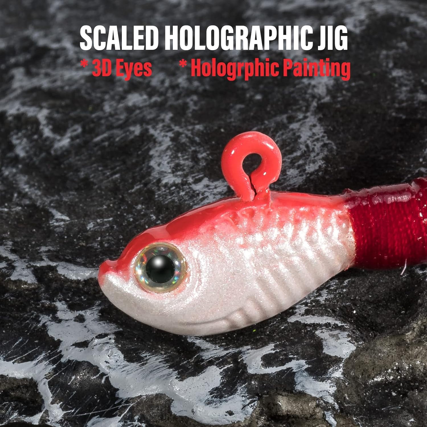 3 Pack Bucktail Jig Lure Hair Jig Saltwater Freshwater Lures Surf Fishing Bass Flounder Striper Bluefish Halibut Redfish