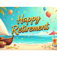 thumbnail image 4 of LUUFILx Beach Themed Happy Retirement Backdrop Banner Party Decors for Retirement Celebrations Photography Props Retirement Party Decorations, 4 of 8